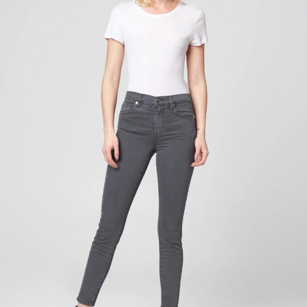 2/$9 Blank NYC dark grey high rise skinny jeans